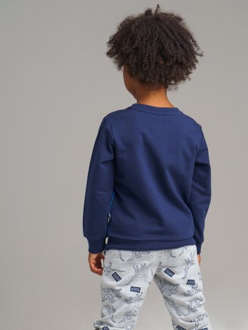 Синяя толстовка для мальчика PlayToday 32012111, вид 5
