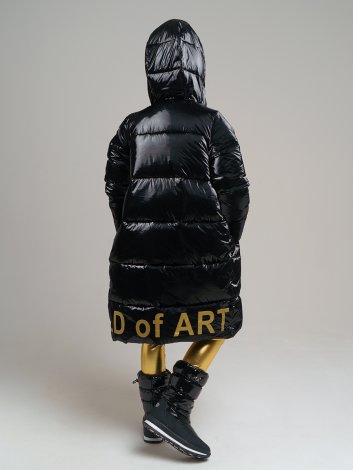 Черное пальто для девочки PlayToday Tween 32021203, вид 9