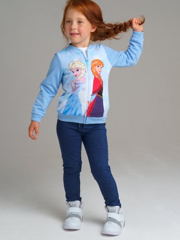 Синие джеггинсы для девочки PlayToday 32022020, вид 5