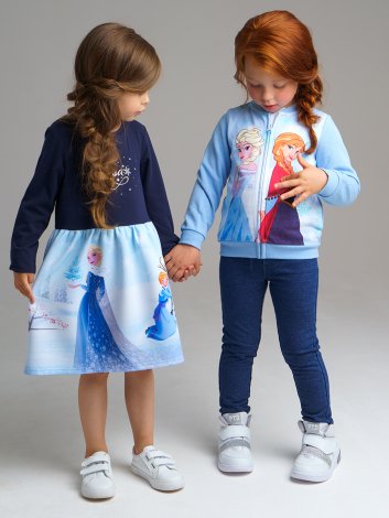 Синие джеггинсы для девочки PlayToday 32022020, вид 7