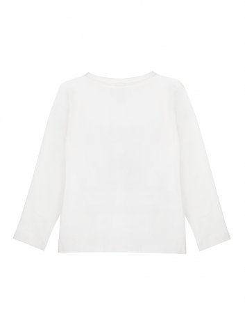 Белый лонгслив для девочки PlayToday 32022081, вид 2