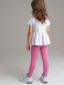 Белый комплект: футболка, легинсы для девочки PlayToday 32022404, вид 5 превью