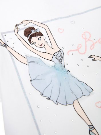 Белый комплект: футболка, легинсы для девочки PlayToday 32022404, вид 11