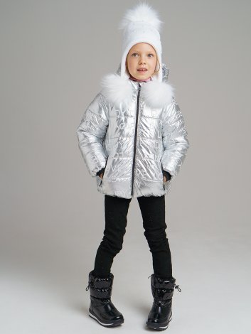 Серая куртка для девочки PlayToday 32022656, вид 5