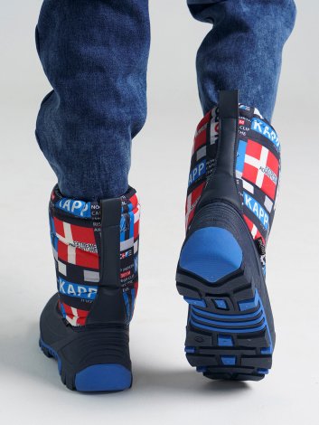 Темно-синие сапоги (сноубутсы) для мальчика PlayToday Tween 32111078, вид 3