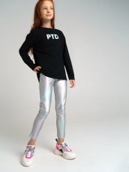 Серебристые легинсы для девочки PlayToday Tween 32121091
