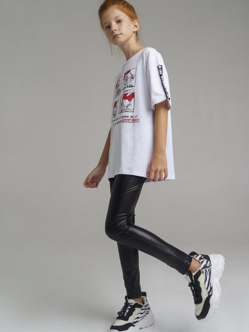 Черные легинсы для девочки PlayToday Tween 32121241, вид 2