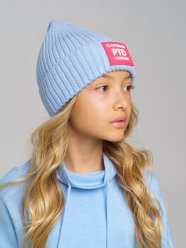 Серая шапка для девочки PlayToday Tween 32121432