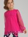 Фуксия джемпер ажурный для девочки PlayToday 32122041, вид 2 превью