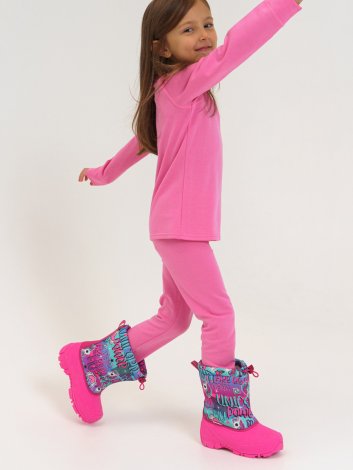 Розовые сапоги (сноубутсы) для девочки PlayToday 32122082, вид 2