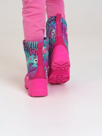 Розовые сапоги (сноубутсы) для девочки PlayToday 32122082, вид 3