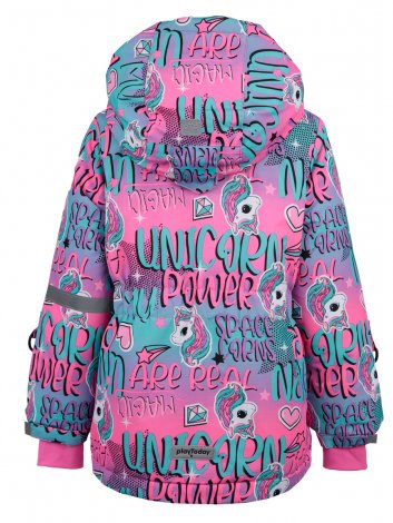 Разноцветный комплект: куртка, полукомбинезон для девочки PlayToday 32122603, вид 6