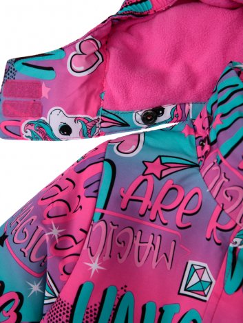 Разноцветный комплект: куртка, полукомбинезон для девочки PlayToday 32122603, вид 8