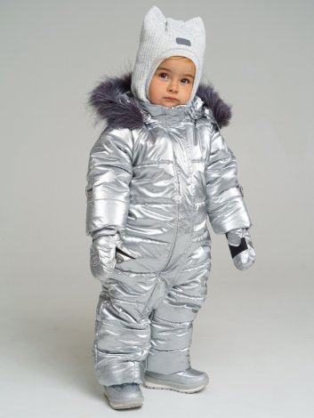 Серебристый комбинезон для девочки PlayToday Baby 32123039, вид 2