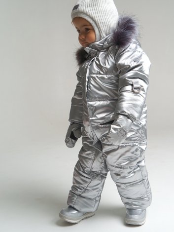 Серебристый комбинезон для девочки PlayToday Baby 32123039, вид 3