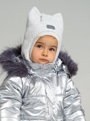 Светло-серая шапка для девочки PlayToday Baby 32123066