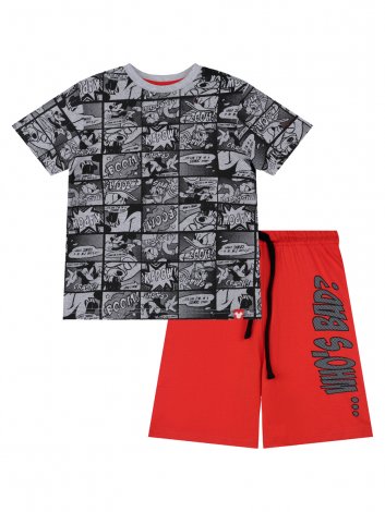 Красный комплект: футболка, шорты для мальчика PlayToday 32132434, вид 1