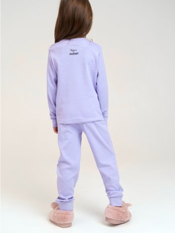 Синий комплект: лонгслив, брюки для девочки PlayToday 32142706, вид 5