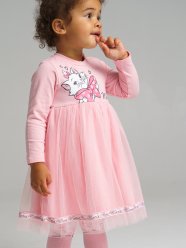 Светло-розовое платье-боди для девочки PlayToday Baby 32143004