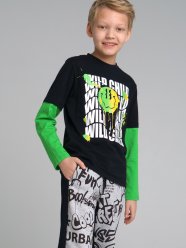 Черная футболка с длинным рукавом для мальчика PlayToday Tween 32211053