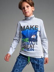 Светло-серая водолазка для мальчика PlayToday Tween 32211530