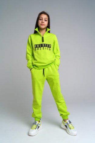 Светло-зеленый комплект: толстовка, брюки для девочки PlayToday Tween 32220214, вид 3