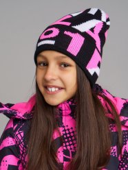 Черная шапка для девочки PlayToday Tween 32221051