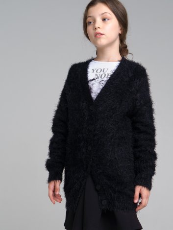 Черный кардиган для девочки PlayToday Tween 32221387, вид 2