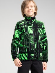 Черная толстовка флисовая для мальчика PlayToday Tween 32311366