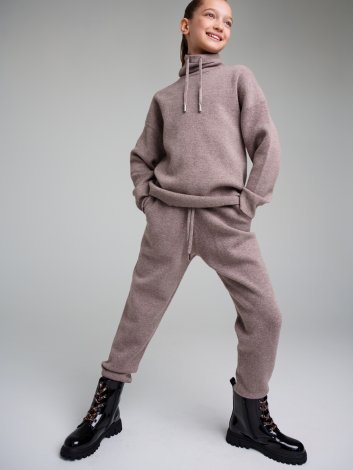 Серый меланж комплект: джемпер, брюки для девочки PlayToday Tween 32321293, вид 1