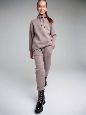 Серый меланж комплект: джемпер, брюки для девочки PlayToday Tween 32321293, вид 3