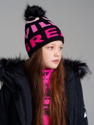 Черная шапка для девочки PlayToday Tween 32321334