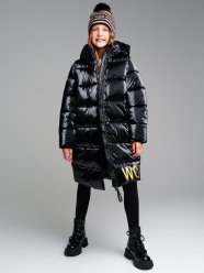 Черное пальто для девочки PlayToday Tween 32321355