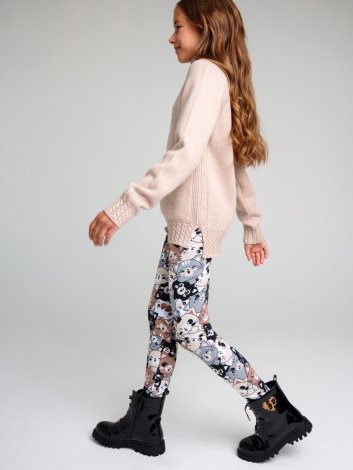 Светло-серый свитер для девочки PlayToday Tween 32321490, вид 2