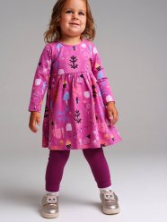 Бордовый комплект: платье, легинсы для девочки PlayToday Baby 32329016