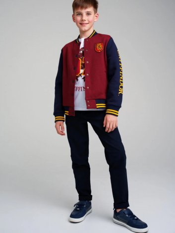 Темно-красная толстовка для мальчика PlayToday Tween 32331001, вид 14