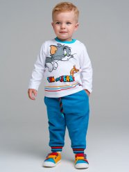Белая футболка с длинными рукавами для мальчика PlayToday Baby 32339005