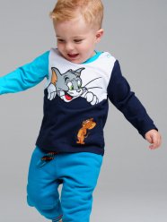Голубая футболка с длинными рукавами для мальчика PlayToday Baby 32339007