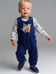 Темно-синий полукомбинезон для мальчика PlayToday Baby 32339013