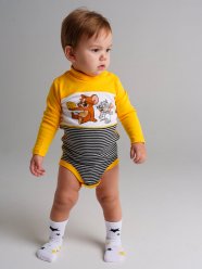 Желтые боди-водолазка для мальчика PlayToday Baby 32339031