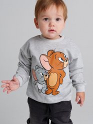 Серый меланж комплект: толстовка, брюки для мальчика PlayToday Baby 32339034