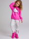 Розовый комплект: толстовка, брюки для девочки PlayToday 32342108, вид 1 превью