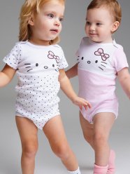 Белые боди, 2 шт в комплекте для девочки PlayToday Baby 32349006