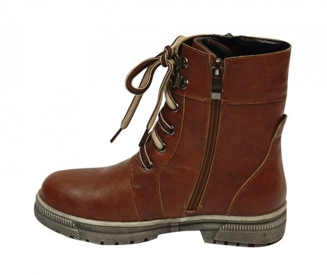 Коричневые ботинки для мальчика S'COOL 333106, вид 1