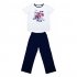 Белый комплект : футболка, брюки для мальчика PlayToday 341023, вид 1 превью