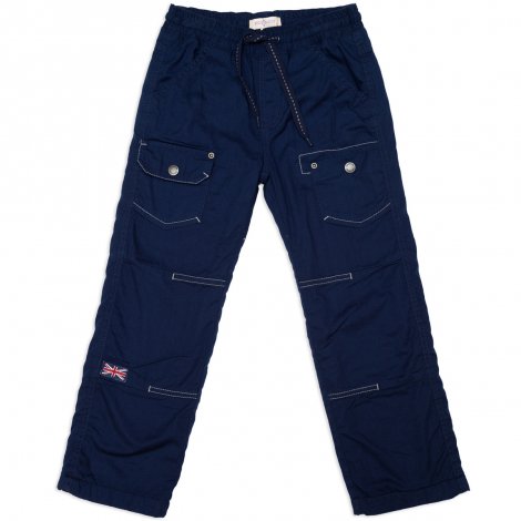 Синие брюки на флисе для мальчика PlayToday 341027, вид 1