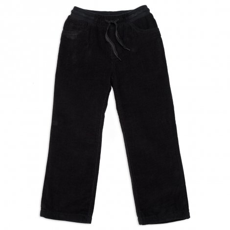 Черные брюки из микровельвета на подкладке для мальчика PlayToday 341028, вид 1