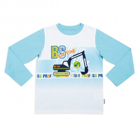 Голубая футболка с длинным рукавом для мальчика PlayToday 341055, вид 1