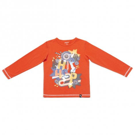Оранжевая футболка с длинным рукавом для мальчика PlayToday 341123, вид 1