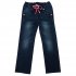 Темно-синие брюки  джинсовые для девочки PlayToday 342015, вид 1 превью